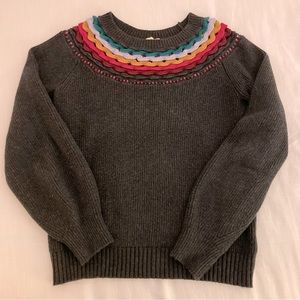 moth by anthropologie rainbow collar sweater